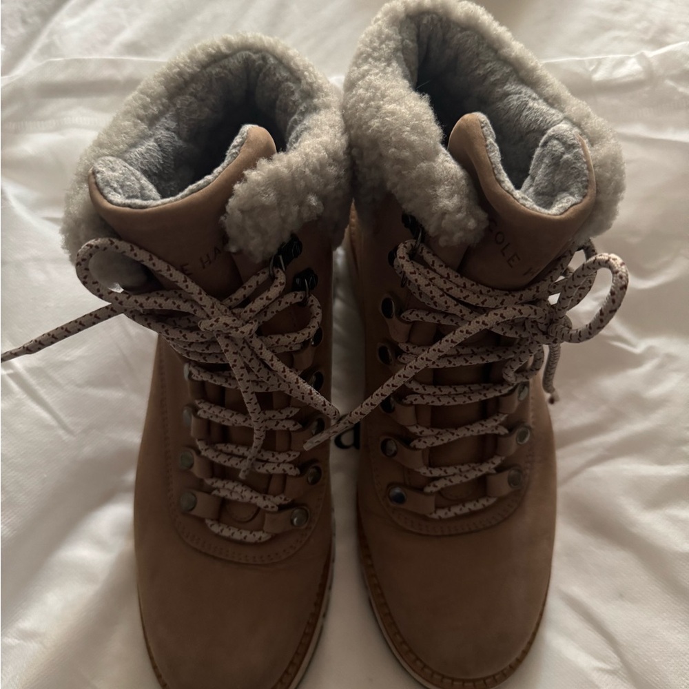 Cole haanWomen's Tan Lace-Up Boots